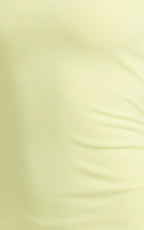 Ramirez Midi Dress - Scoop Neck Low Back Dress in Lemon