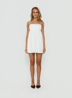 Naylani Embroidered Mini Dress White