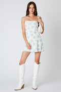 Strapless Floral Dress