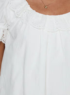 Trinka Frill Collared Mini Dress White
