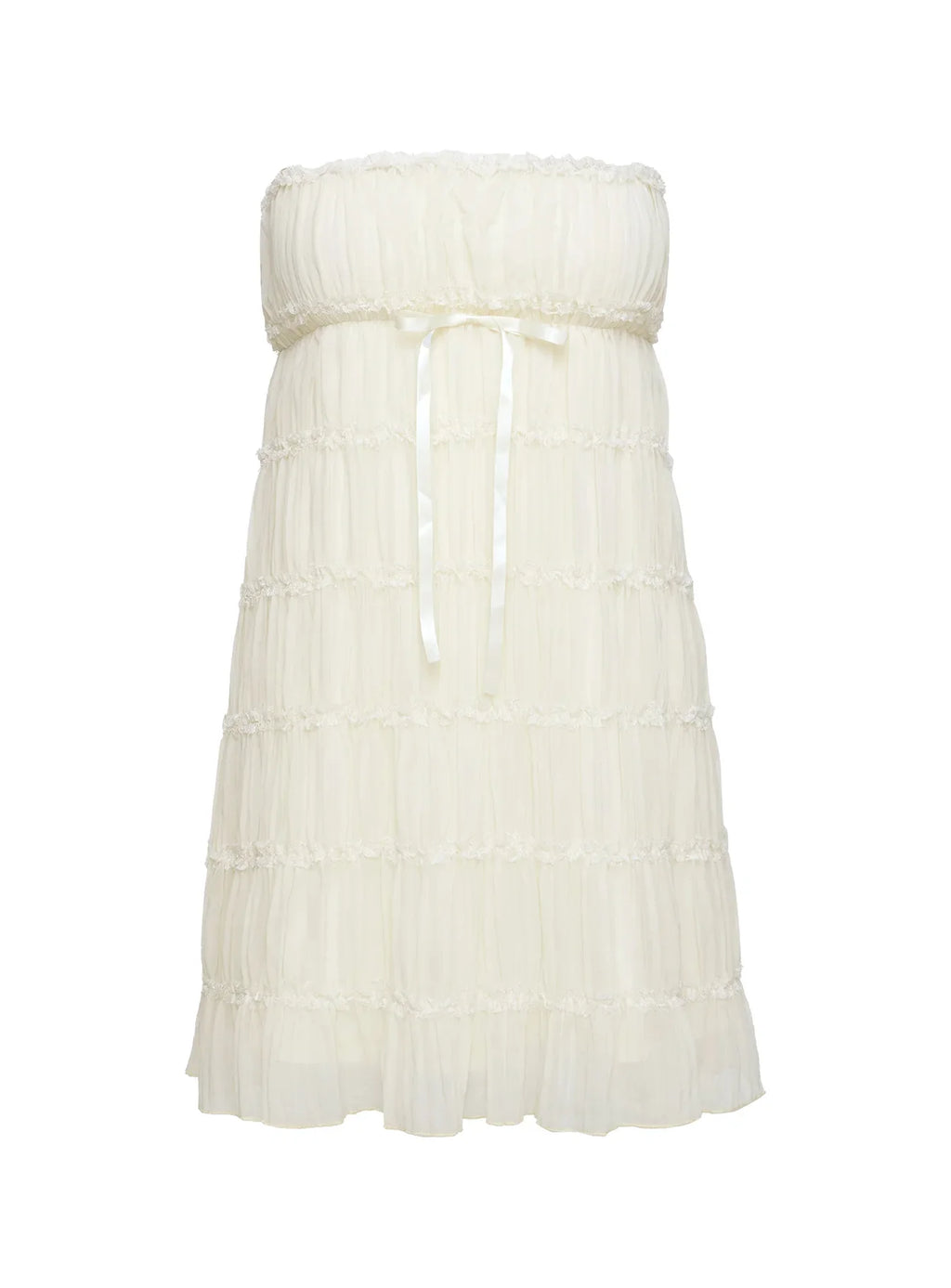 Opalette Strapless Mini Dress Cream