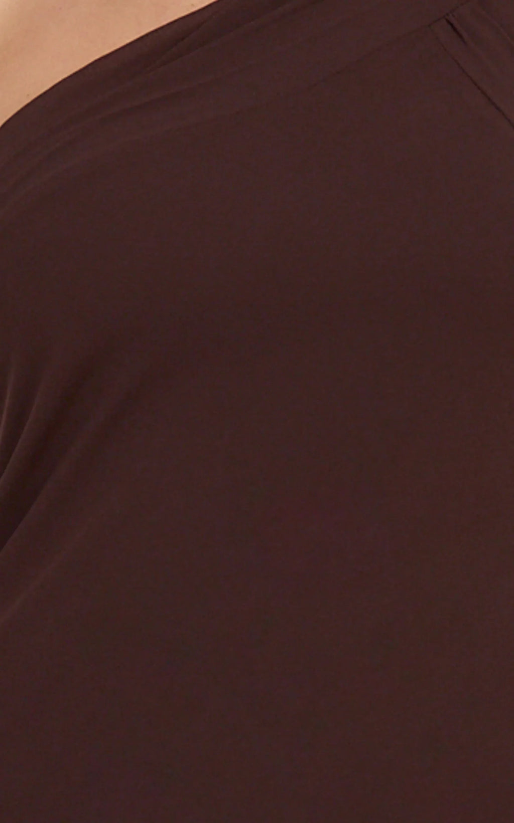 Carmilla  Maxi Dress - One Shoulder Scarf Dress in Chocolate