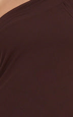 Carmilla  Maxi Dress - One Shoulder Scarf Dress in Chocolate
