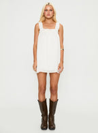Cupids Bow Mini Dress White