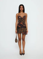Wild Horizon Spliced Mini Dress Animal