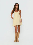 Lunya Mini Dress Lemon