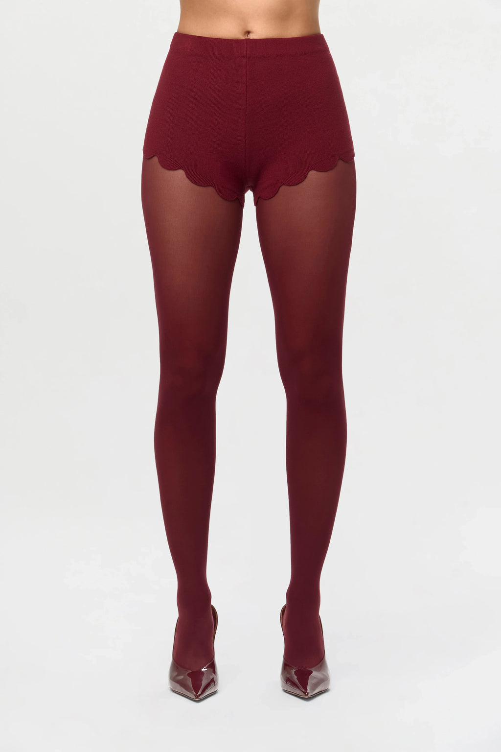 Knit Scallop Shorts