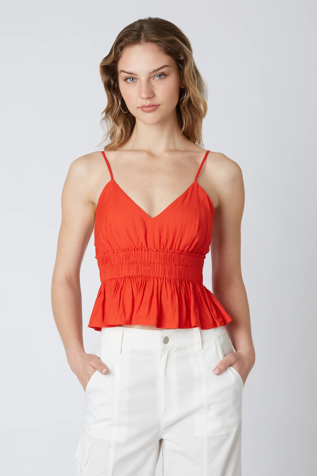Peplum Low Back Top