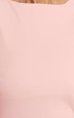 Bindi Boat Neck Bodycon Mini Dress in Pink
