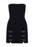 Pleasance Strapless Mini Dress Black
