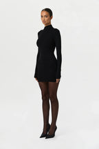 Ribbed-Knit Mini Skirt