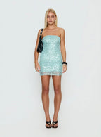 Mareisa Sequin Mini Dress Blue