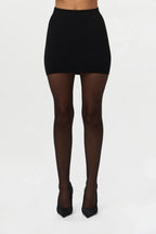 Ribbed-Knit Mini Skirt