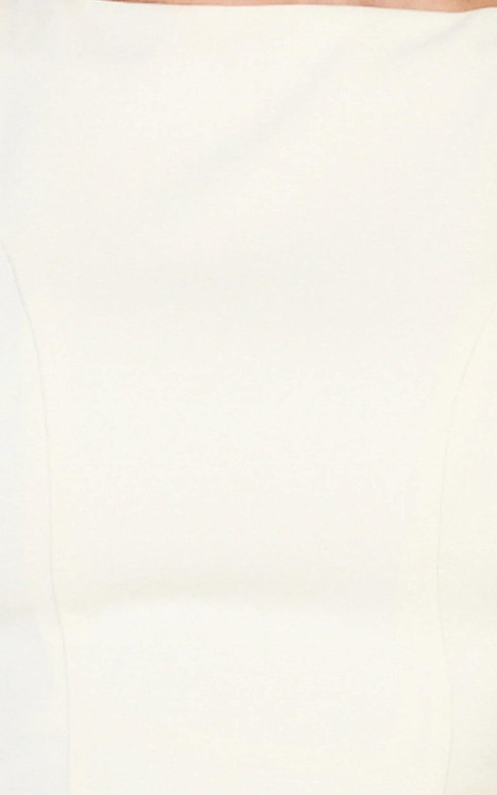 Lorayne Mini Dress - Cap Sleeve Gathered Hip Tie Back Mini Dress in Cream