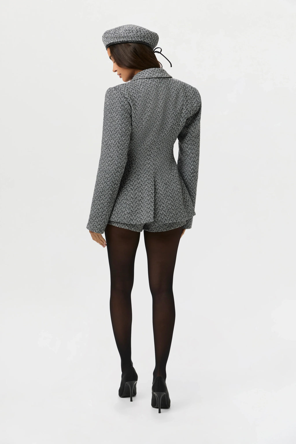 Chevron Suited Hot Pants