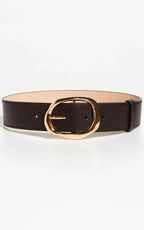 Shelley Belt - Oval Buckle Belt in Brown