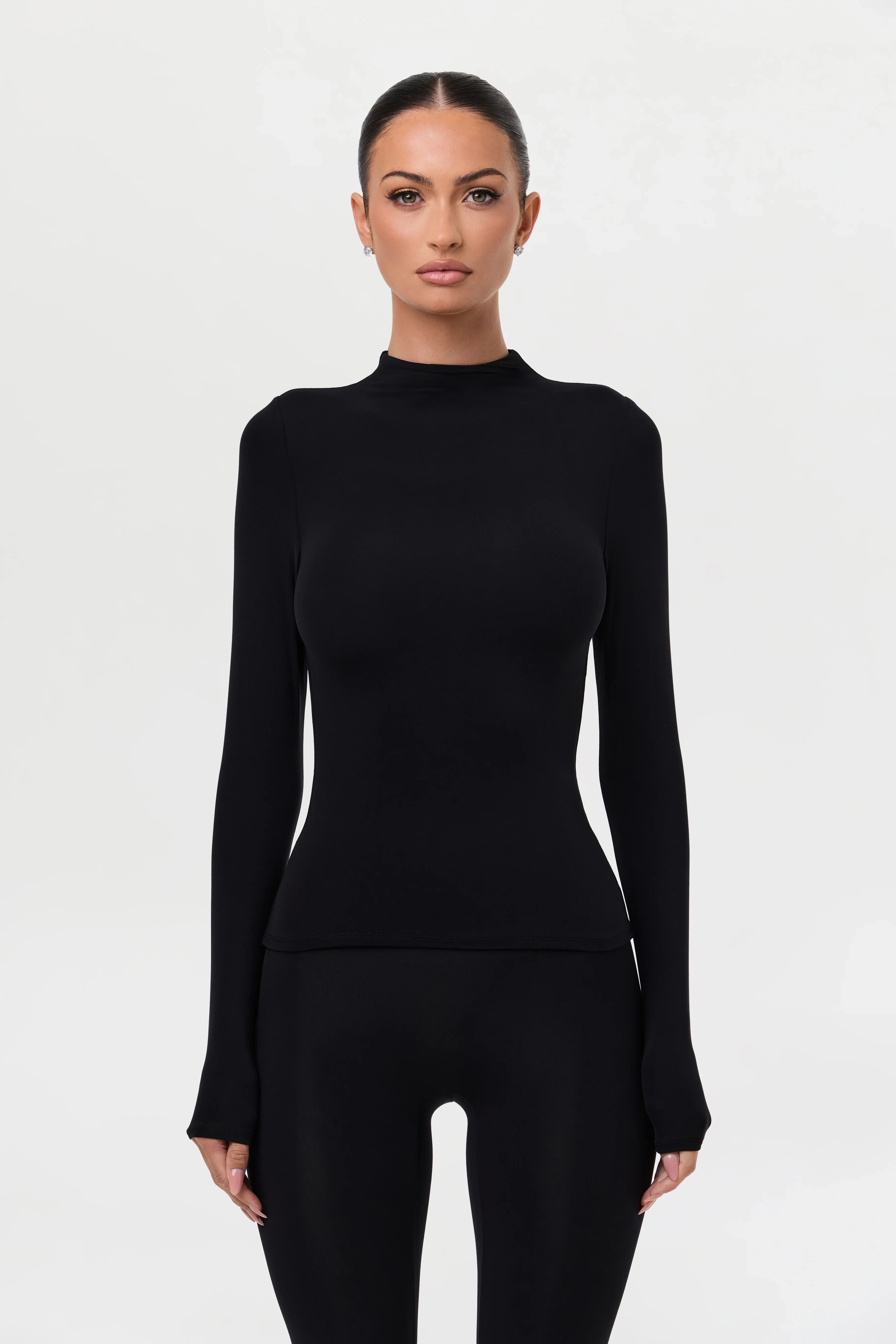 Naked Mock Neck Top