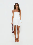 Natalisa Strapless Corset Mini Dress White