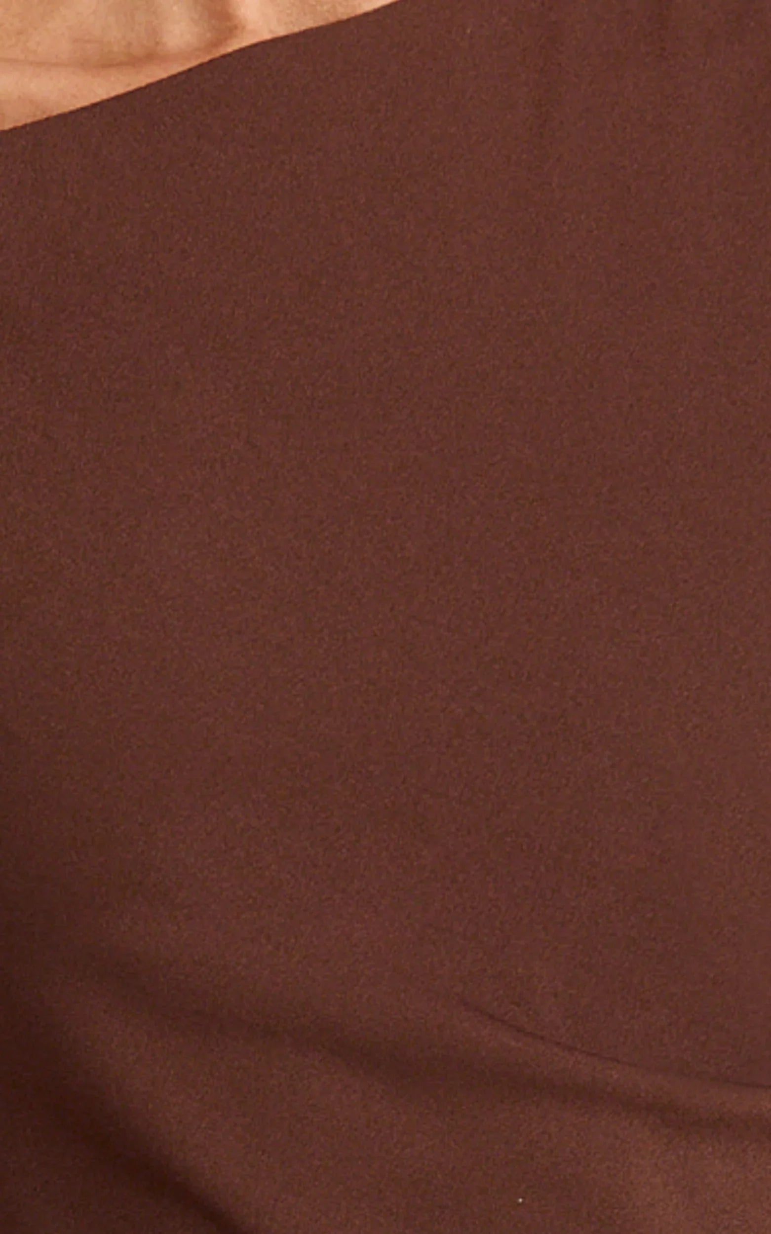 Vilma Mini Dress - One Shoulder Bodycon Dress in Chocolate
