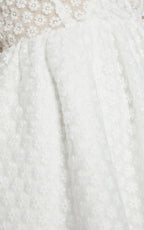 Freya Mini Dress - Puff Sleeve V Neck A Line Dress in White