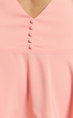 Bryonie Mini Dress - Backless Halter Dress in Grapefruit
