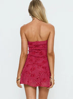 Mimosie Strapless Mini Dress Burgundy