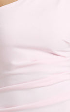 Criselda Maxi Dress - One Shoulder Maxi Dress in Pink