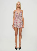Renaud Mini Dress Pink Floral