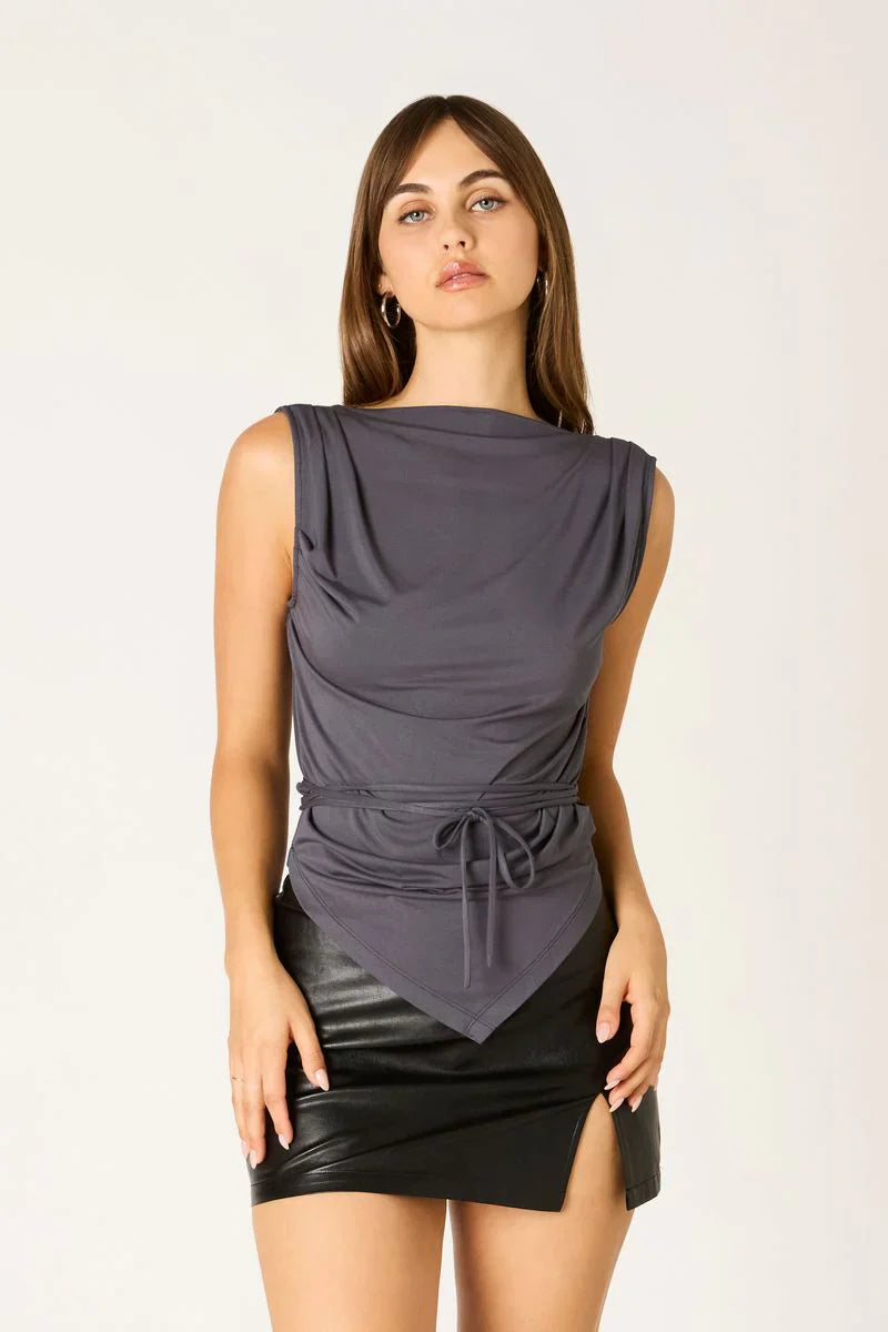 Stretch Jersey Open Back Top