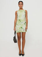 Vivre Mini Dress Green Floral
