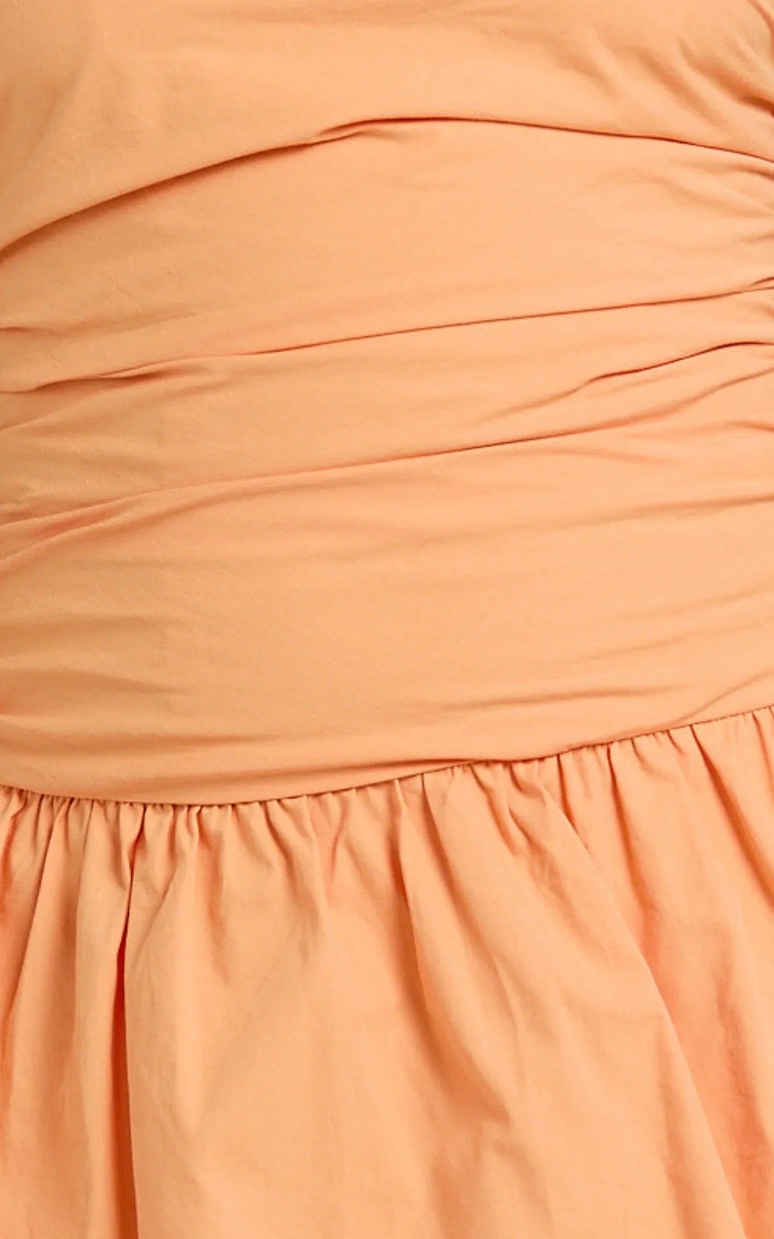 Donatella Mini Dress - Strapless Drop Waist Dress in Sherbet