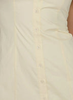 Marisella Button Down Mini Dress Butter Yellow