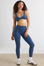 Refine - Soft Active High Waist Leggings in Washed Navy