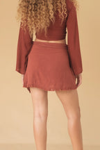 Fray Wrap Skirt