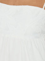 Naylani Embroidered Mini Dress White
