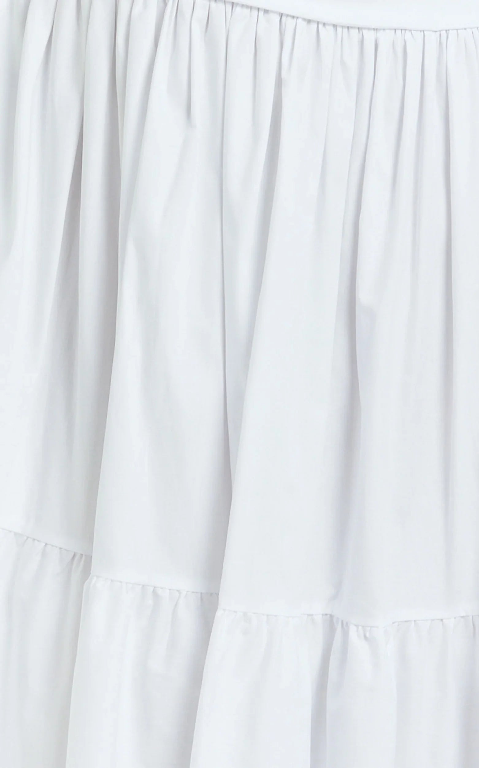 Dani Midi Dress - Asymmetrical Ruched Waisted in White