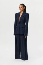 Suiting Pinstripe Wide-Leg Pant
