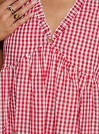 Akacia Babydoll Mini Dress Red Gingham