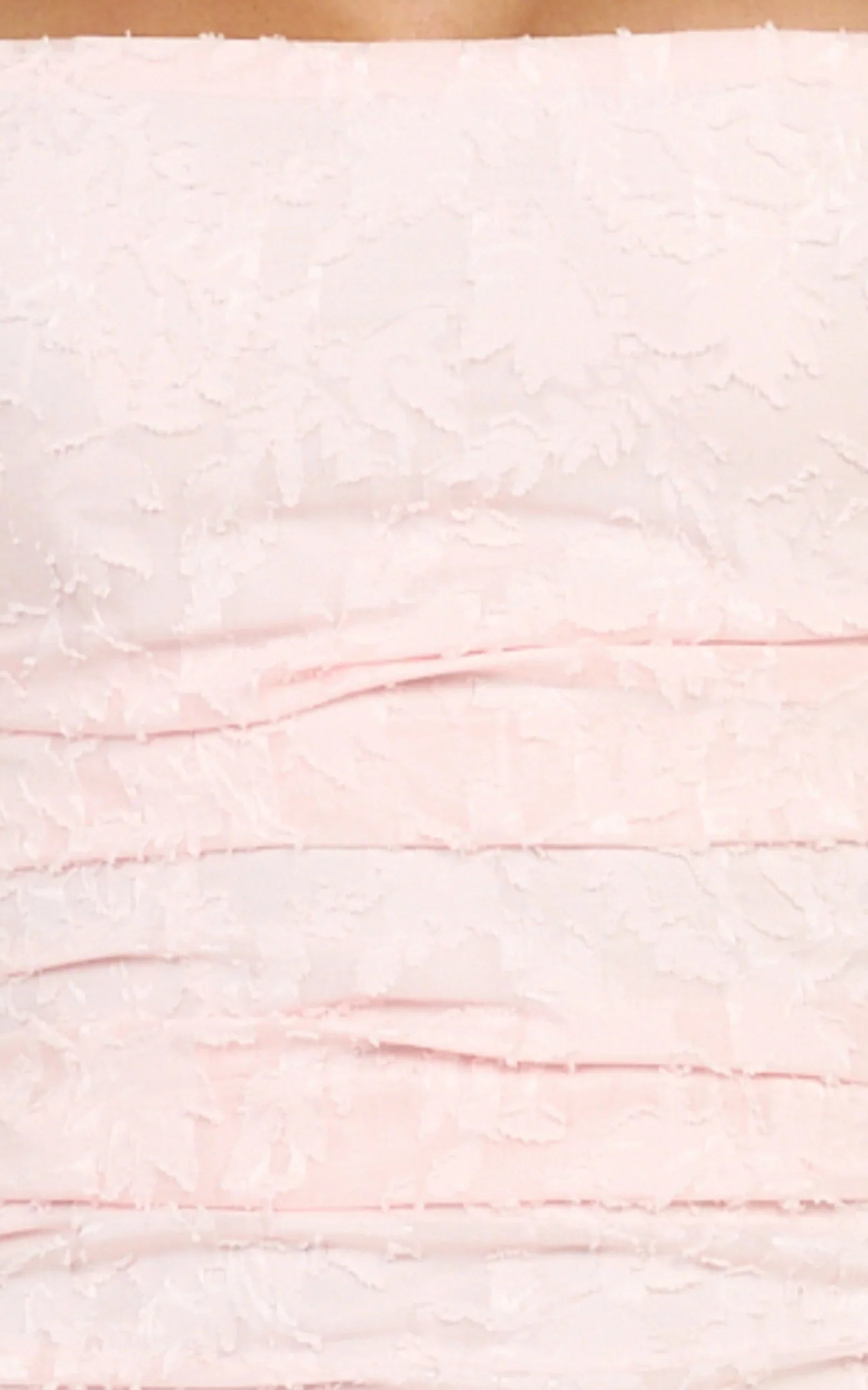 Seraphina Midi Dress - Gathered Bodice Halter Clipped Jacquard Dress in Pink