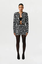 Geometric Sequin Mini Skirt
