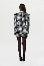 Tweed Houndstooth Mini Skirt