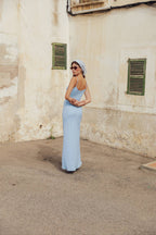 Georgette Maxi Dress | Baby Blue
