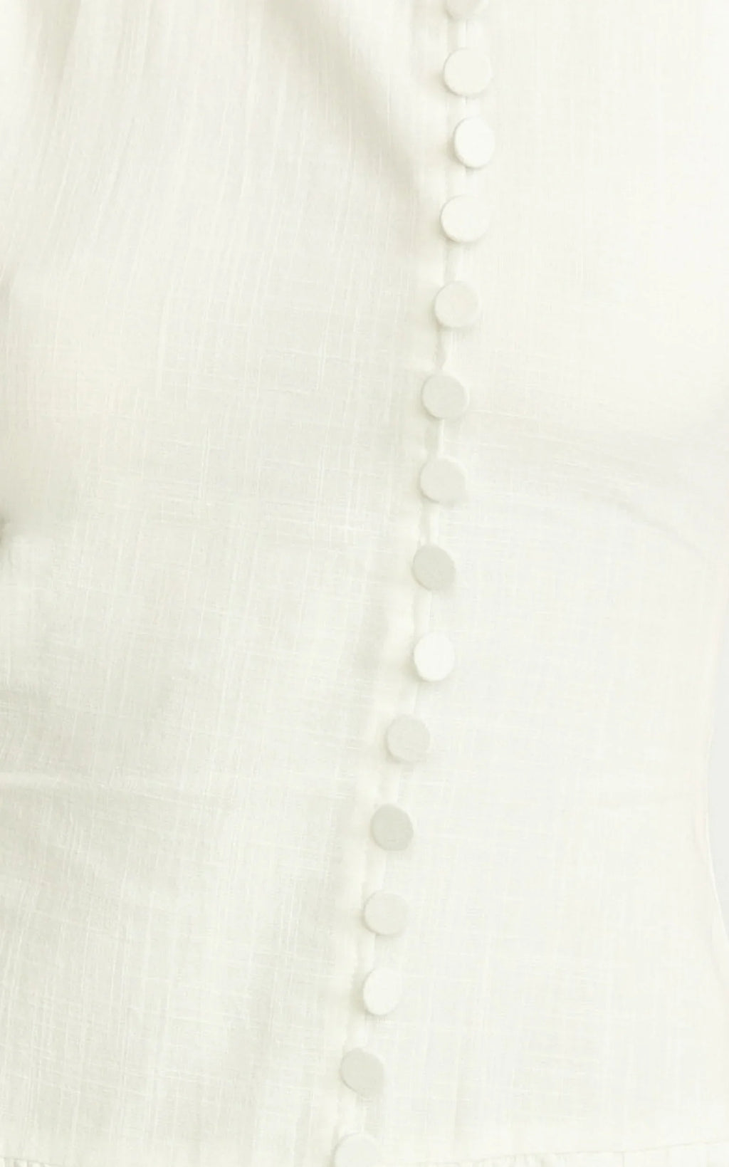Cortez Mini Dress - High Neck Button Down Dress in White