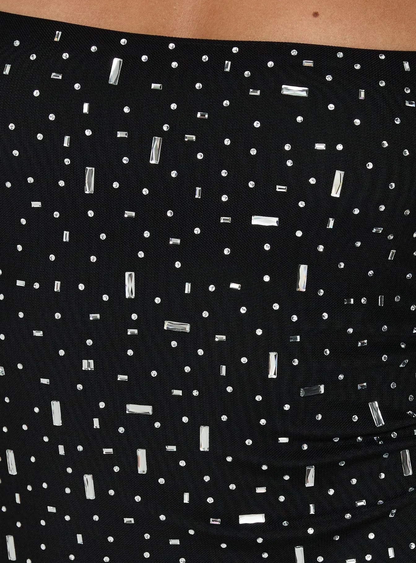 Anestassia Embellished Mini Dress Black