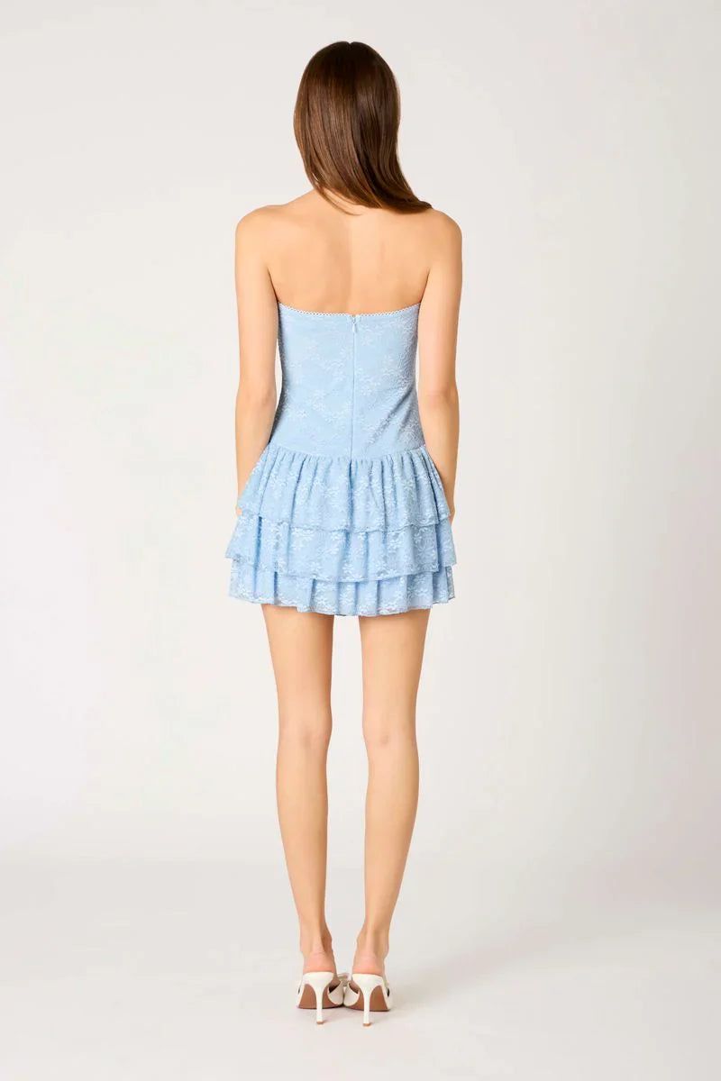 Tiered Lace Mini Dress