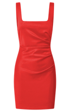 Big Love Mini Dress - Square Neck Bodycon Dress in Red