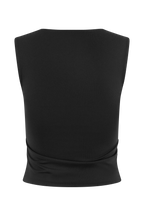 Linley Recycled Nylon Long Line Top - Black