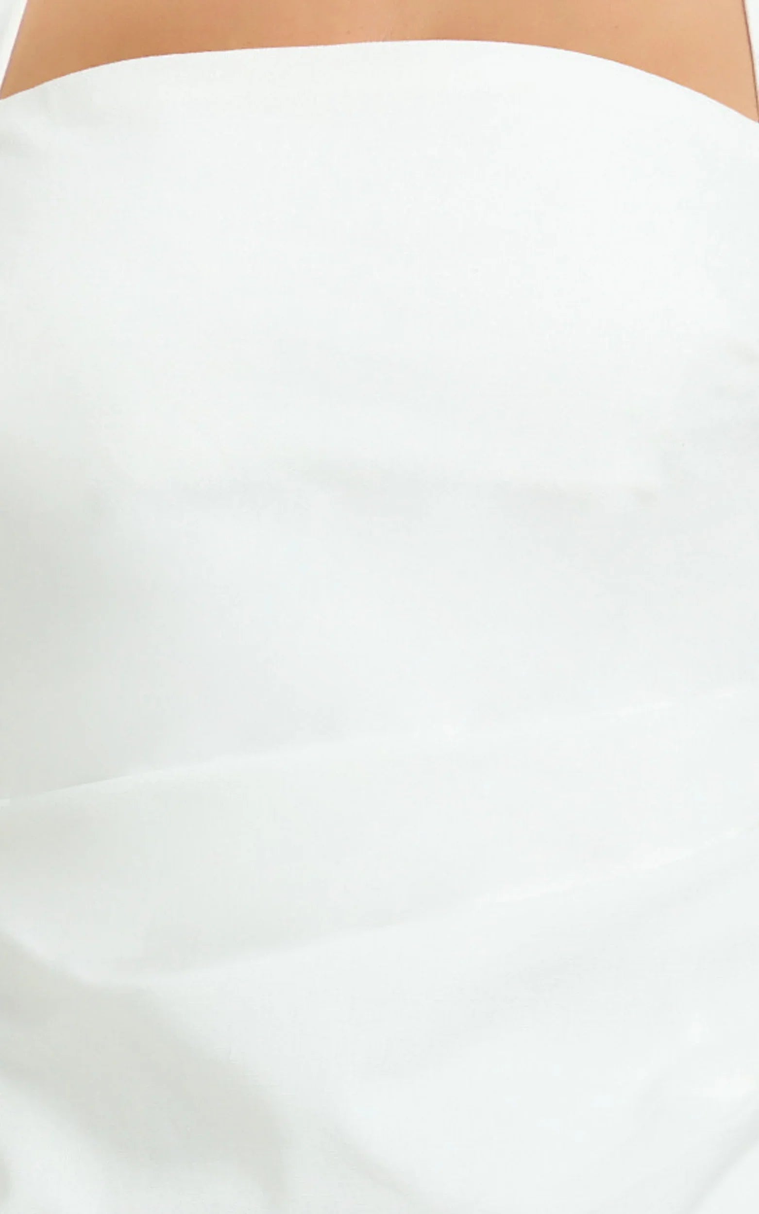 Tamika Mini Dress - Halter Neck Gathered A Line Mini Dress in Off White