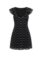I Guess So Mini Dress Black Polka Dot