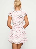 I Guess So Mini Dress White / Burgundy Petite